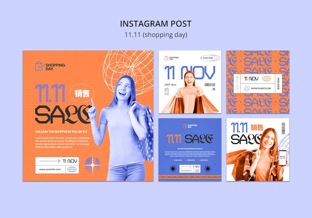 11.11 vendas instantâneas postagens no instagram