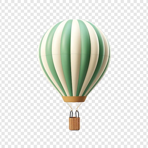 3d balão de ar isolado sobre fundo transparente