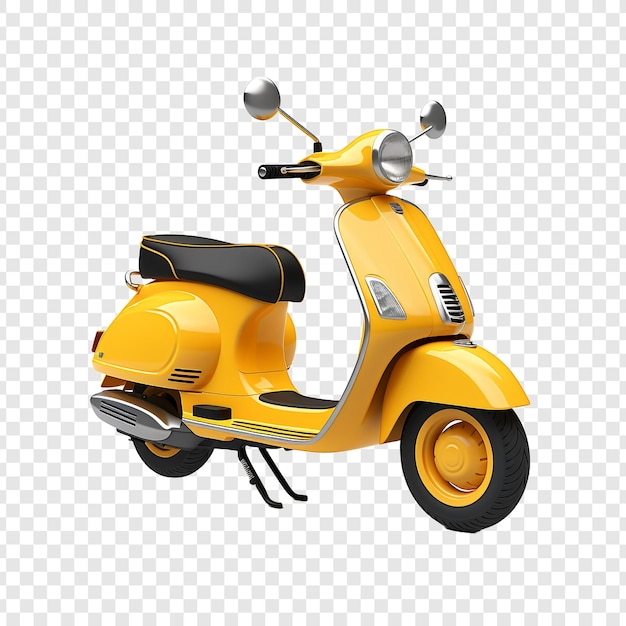 3d scooter isolado em fundo transparente