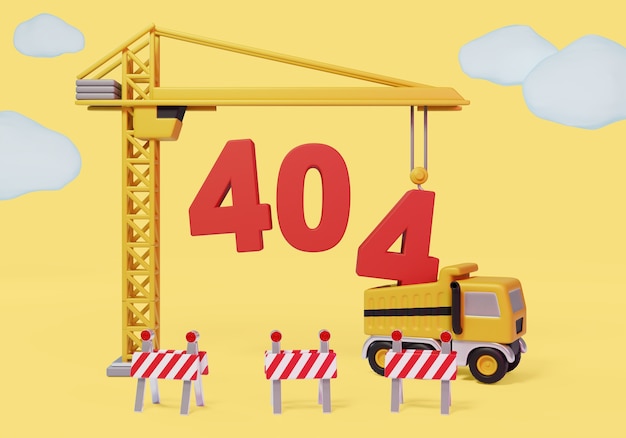 404 fundo sob o conceito de construção