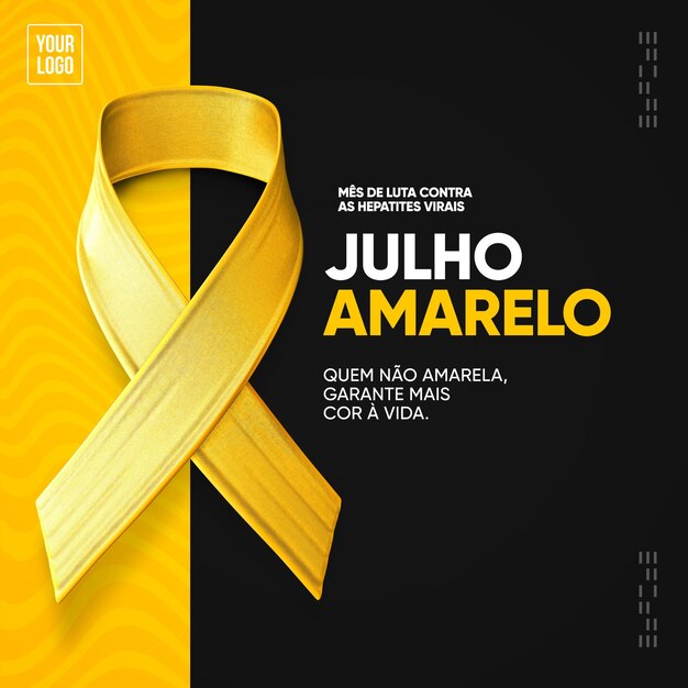 A campanha de Julho Amarelo em todas as redes sociais