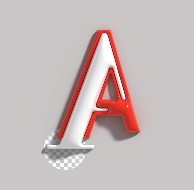 A letter branding identity corporate 3d render company letter logo transparent psd