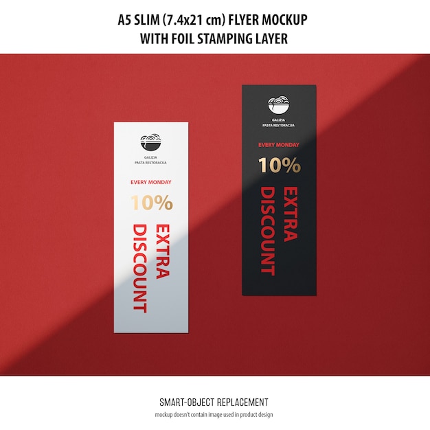 A5 slim flyer mockup