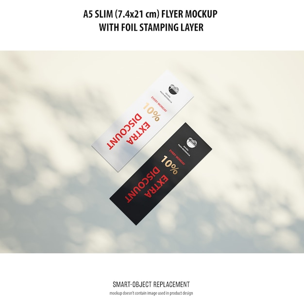 A5 slim flyer mockup