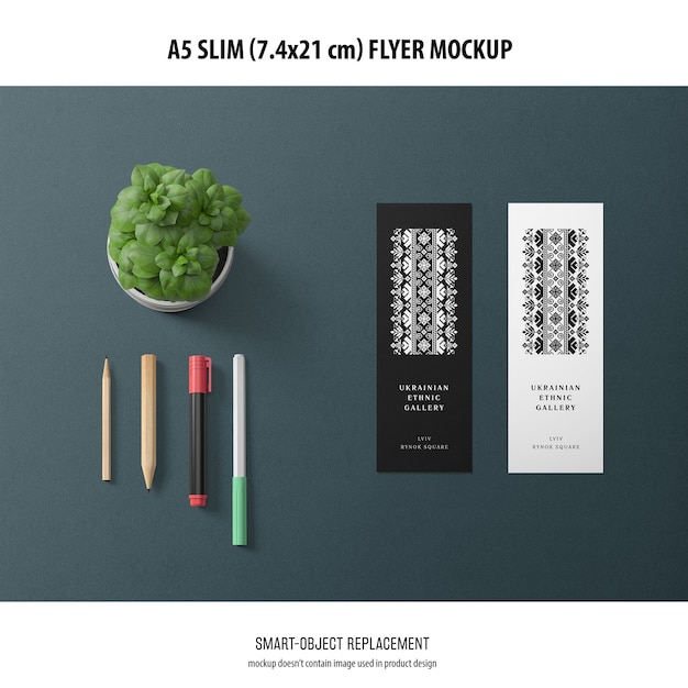 A5 Slim Flyer Mockup