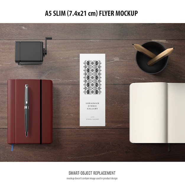 A5 slim flyer mockup