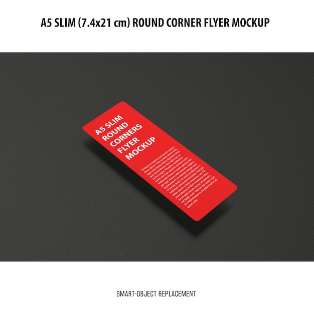 PSD grátis a5 slim flyer mockup