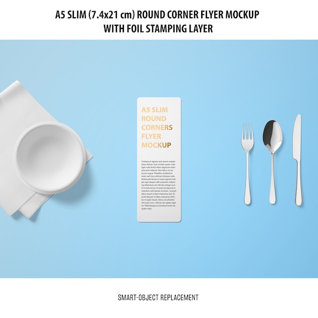 A5 slim flyer mockup