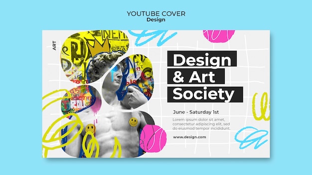 Abstract mascarinha de bolha capa do youtube