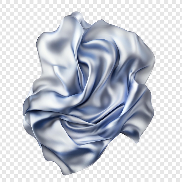 PSD grátis abstracto tecido de seda prateado de prata