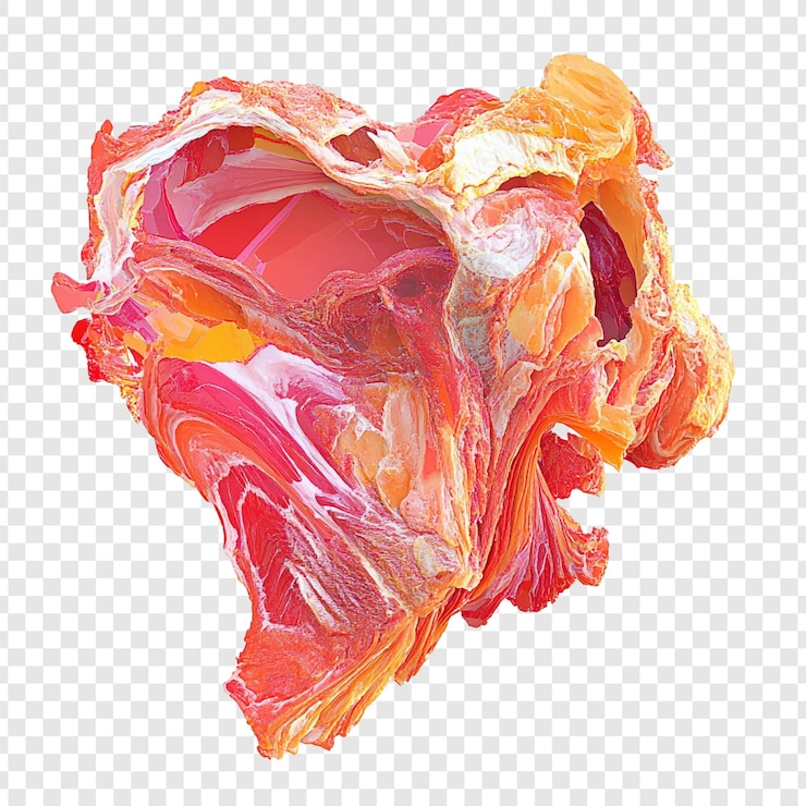 PSD grátis abstracto vermelho e laranja giram uma pintura digital
