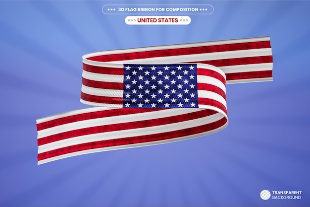 Acenando a bandeira da faixa de opções dos Estados Unidos
