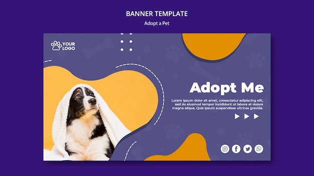 Adote um banner para animais de estimação