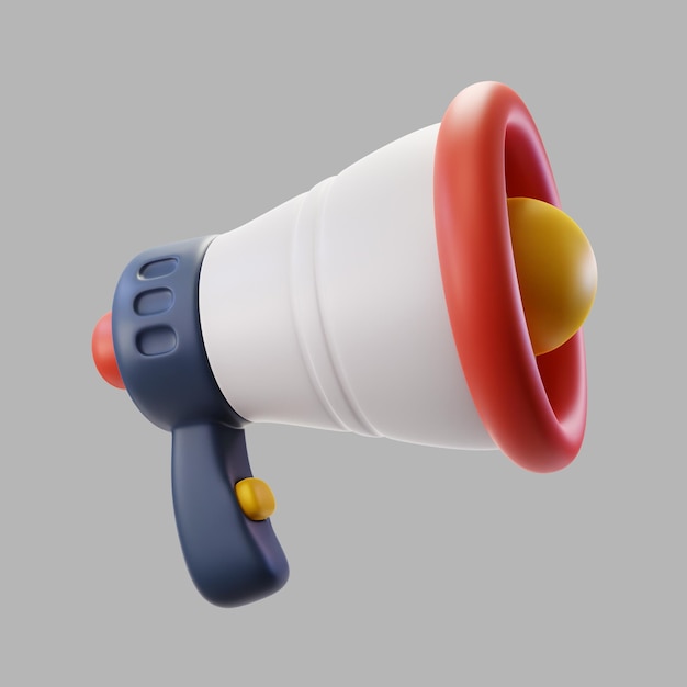 Alto-falante megafone 3d