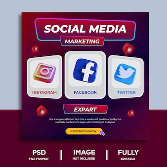 Anúncios promocionais do tiktok mídias sociais ou design de postagem no instagram modelo premium