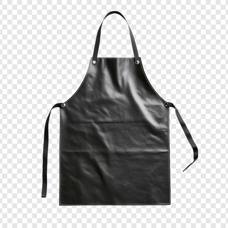 PSD grátis apron de couro preto protetor acessório de cozinha elegante e durável