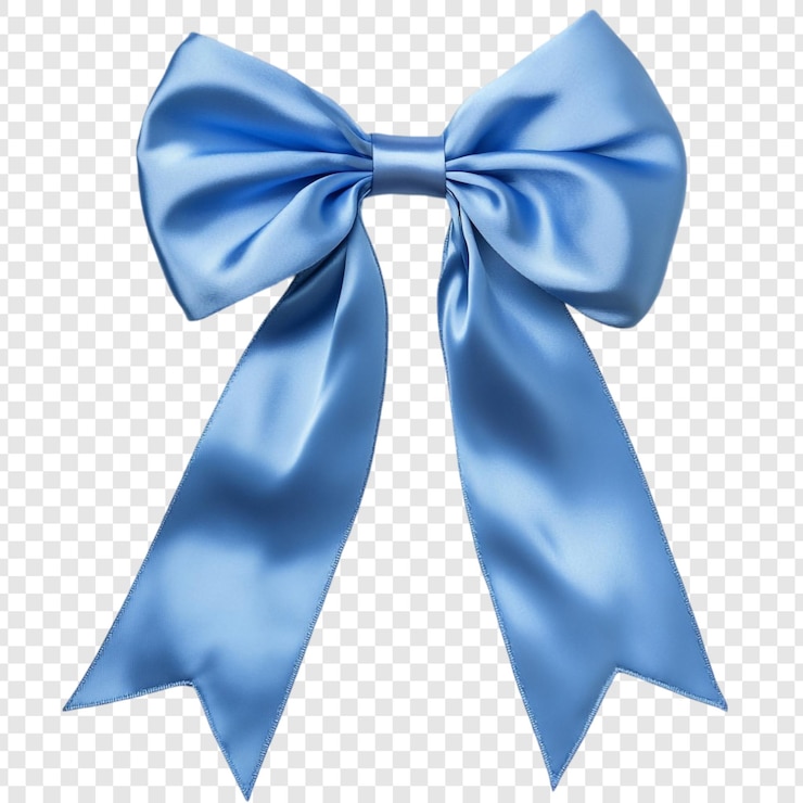 PSD grátis arco de fita de cetim azul claro elegante perfeito para embrulho de presente ou decoração