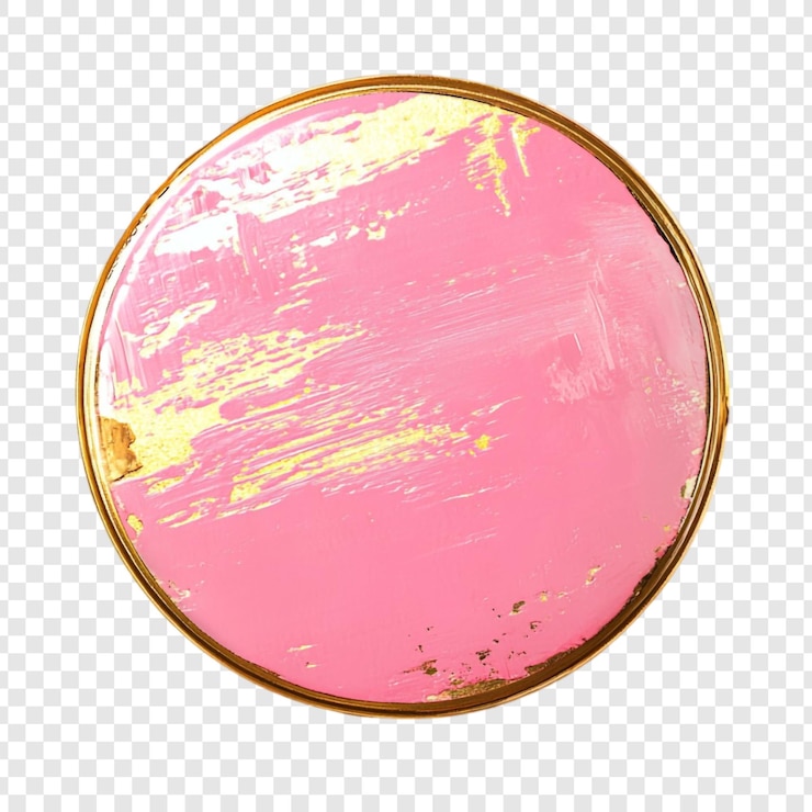 PSD grátis arte circular abstrata rosa e dourada um design moderno emoldurado em ouro com acentos rosa e dourados