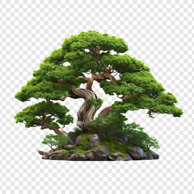 PSD grátis Árvore bonsai isolada em fundo transparente