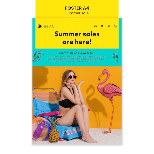 As vendas de verão estão aqui poster