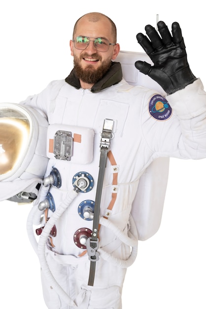 Astronauta vestindo traje espacial