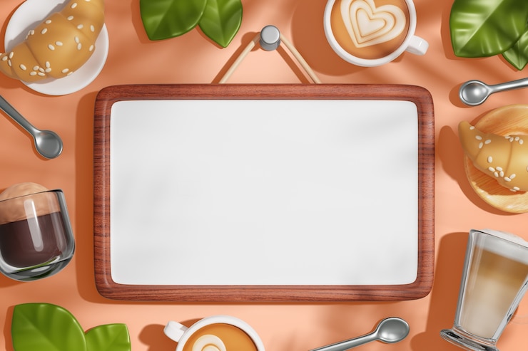PSD grátis background de banner em branco de vendas de café