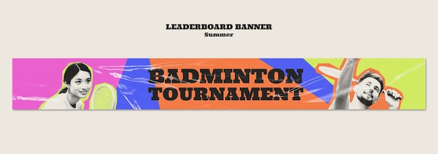 PSD grátis badminton template design