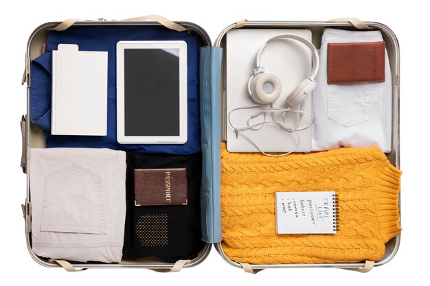Bagagem preparada para viajar