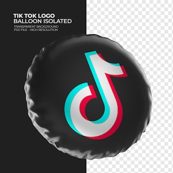 Balão 3d do logotipo tik tok