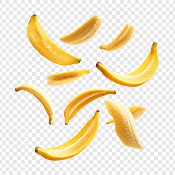 PSD grátis bananas voadoras uma fotografia dinâmica de frutas