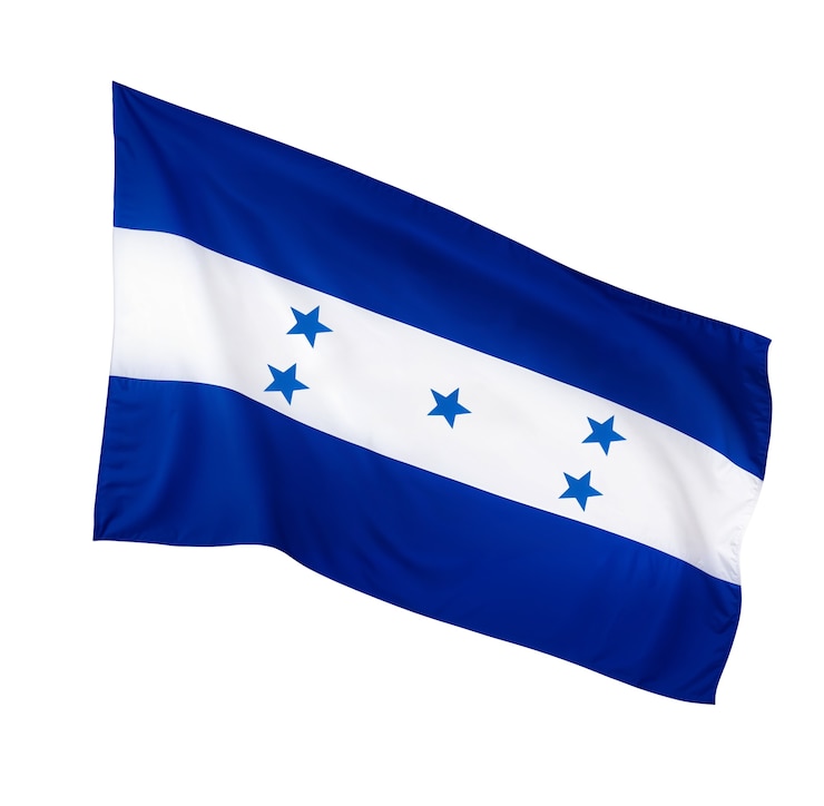 PSD grátis bandeira de honduras isolada