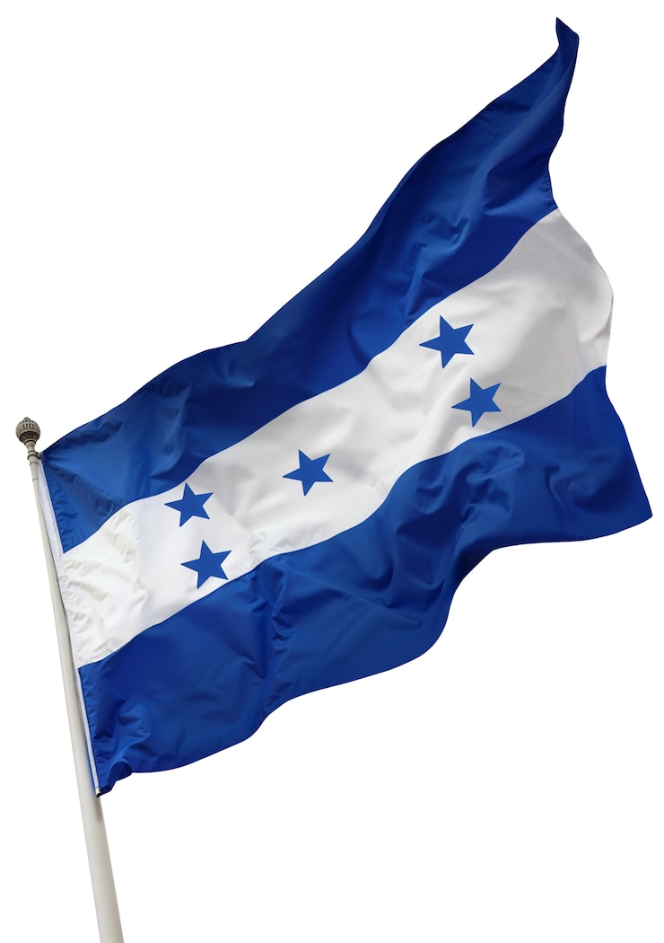 PSD grátis bandeira de honduras isolada