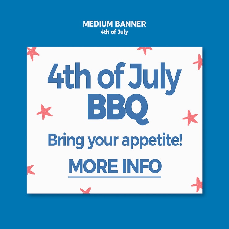PSD grátis bandeira do 4 de julho bbq