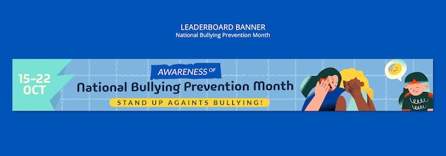 PSD grátis bandeira do dia mundial da prevenção do bullying