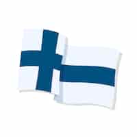 PSD grátis bandeira finlandesa