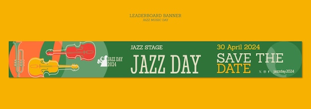 Banner da tabela de classificação da celebração do Dia do Jazz