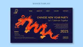 PSD grátis banner de celebração do ano novo chinês