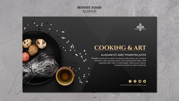Banner de culinária e arte