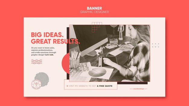 Banner de designer gráfico