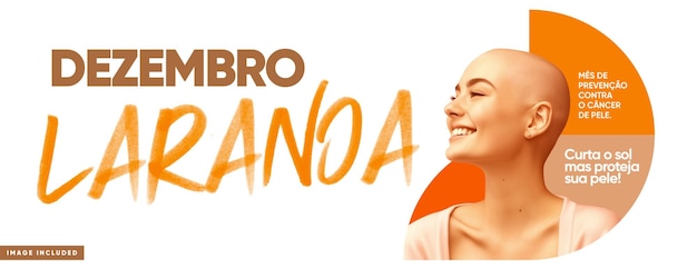 PSD grátis banner de mídia social laranja dezembro aproveite o sol, mas proteja sua pele