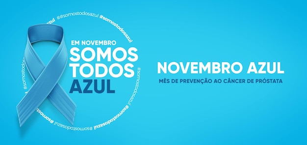 PSD grátis banner de mídia social novembro azul mês de prevenção do câncer de próstata