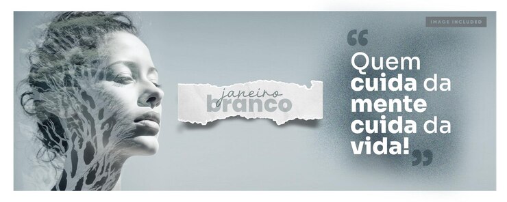 PSD grátis banner de mídia social padrão de campanha de janeiro branco