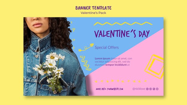 Banner de modelo de dia dos namorados