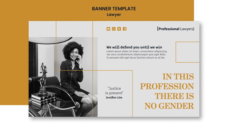 PSD grátis banner de modelo de escritório de advocacia