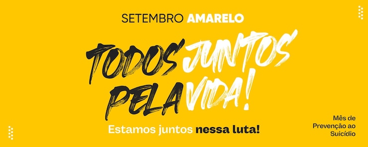 PSD grátis banner de modelo de mídia social amarelo setembro tudo para o resto da vida