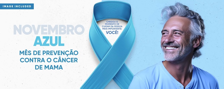 PSD grátis banner de modelo de mídia social novembro azul, tudo contra o câncer de próstata