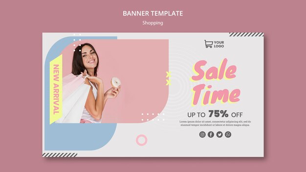 Banner de modelo de venda comercial