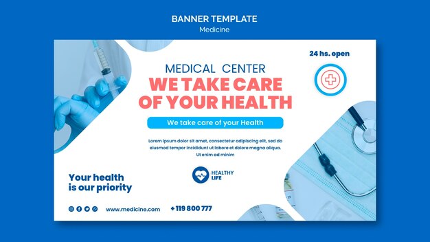 Banner de prevenção covid19 de medicamento