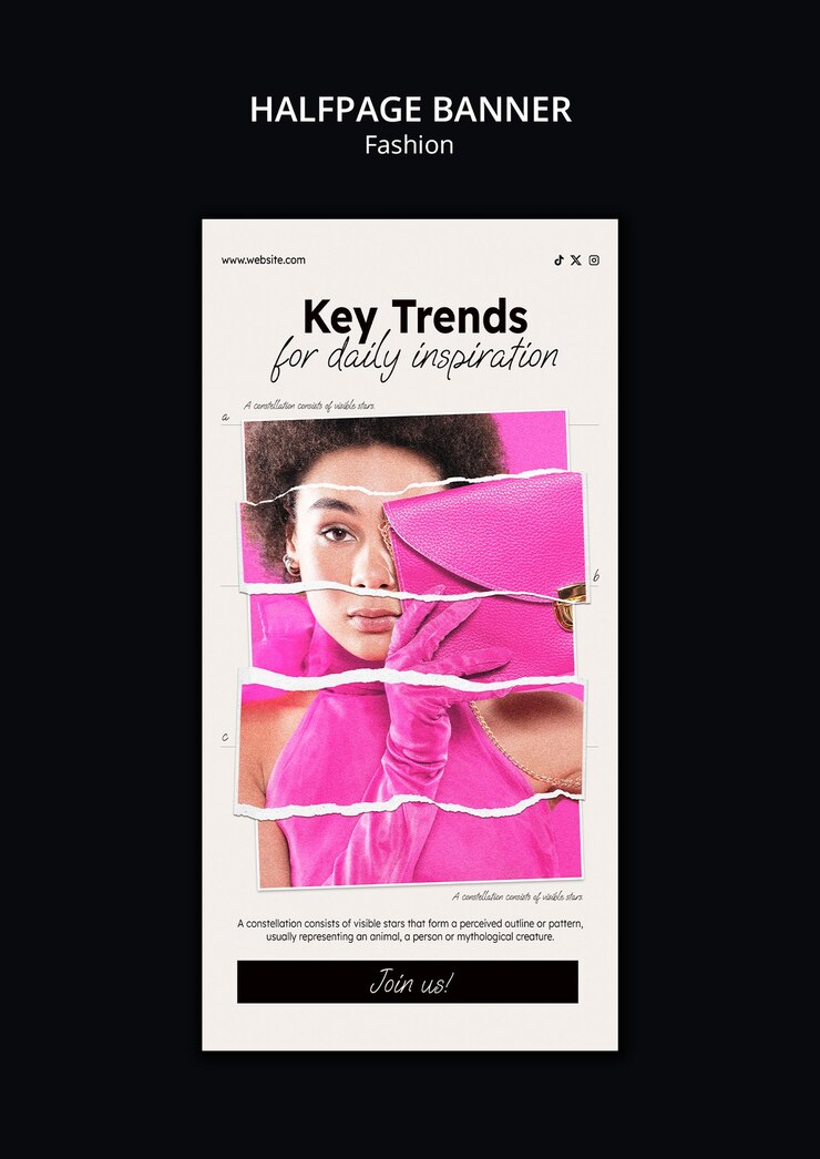PSD grátis banner de tendências de moda para inspiração diária