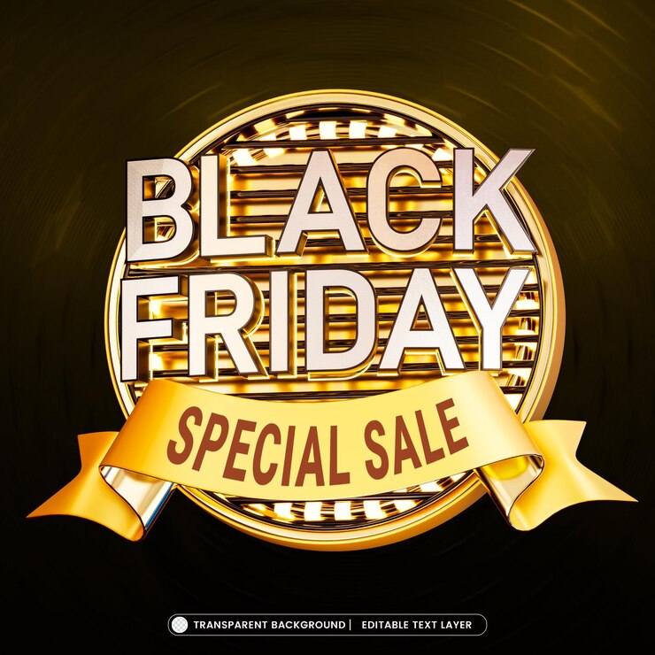 PSD grátis banner de venda especial da black friday com efeito de texto editável